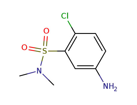 Molecular Structure of 10475-06-6 (5-AMINO-2-CHLORO-N,N-DIMETHYL-BENZENESULFONAMIDE)