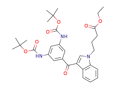 1H-Indole-1-butanoic acid,
3-[3,5-bis[[(1,1-dimethylethoxy)carbonyl]amino]benzoyl]-, ethyl ester