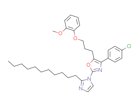 Molecular Structure of 327189-07-1 (4-(4-chlorophenyl)-5-[3-(2-methoxyphenoxy)propyl]-2-(2-undecyl-1-imidazolyl)oxazole)
