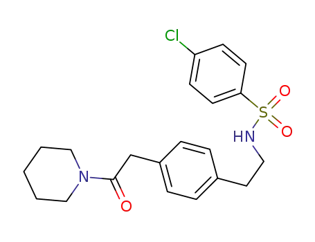 Piperidine, 1-[[4-[2-[[(4-chlorophenyl)sulfonyl]amino]ethyl]phenyl]acetyl]-