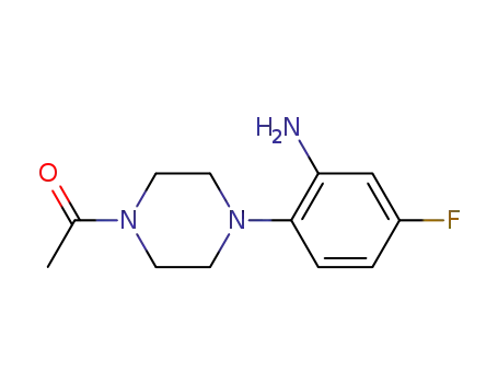 Molecular Structure of 223513-02-8 (2-(4-Acetyl-piperazin-1-yl)-5-fluoroaniline)