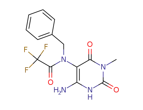 Acetamide,  N-(6-amino-1,2,3,4-tetrahydro-3-methyl-2,4-dioxo-5-pyrimidinyl)-2,2,2-trifluoro-N-(phenylmethyl)-  (9CI)
