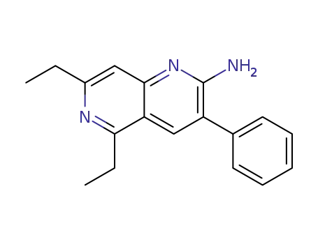 Molecular Structure of 146720-54-9 (1,6-Naphthyridin-2-amine, 5,7-diethyl-3-phenyl-)