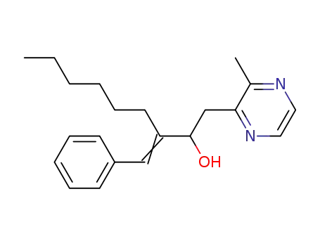 2-(3-Hexyl-2-hydroxy-4-phenyl-3-buten-1-yl)-3-methylpyrazine