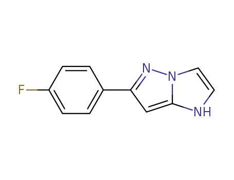 Molecular Structure of 130598-73-1 (6-(4-Fluorophenyl)-1H-imidazo(1,2-b)pyrazole)