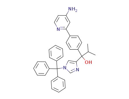 Molecular Structure of 337535-96-3 (1-[4-(4-amino-pyridin-2-yl)phenyl]-2-methyl-1-(1-trityl-1H-imidazol-4-yl)-1-propanol)