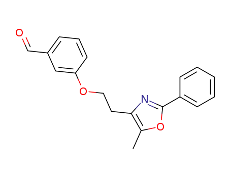 Molecular Structure of 244152-94-1 (Benzaldehyde, 3-[2-(5-methyl-2-phenyl-4-oxazolyl)ethoxy]-)