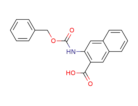 Molecular Structure of 128019-07-8 (2-Naphthalenecarboxylic acid, 3-[[(phenylmethoxy)carbonyl]amino]-)