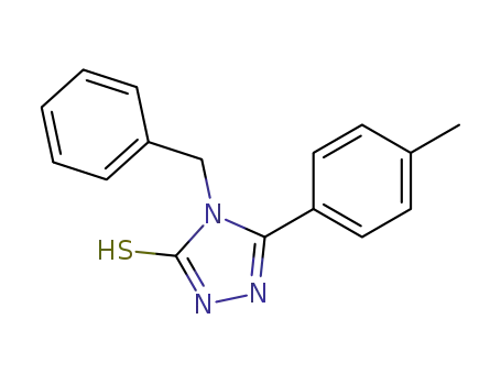 Molecular Structure of 23282-88-4 (3H-1,2,4-Triazole-3-thione,
2,4-dihydro-5-(4-methylphenyl)-4-(phenylmethyl)-)