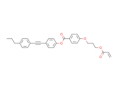 Molecular Structure of 333986-04-2 (4-[3-[(1-Oxo-2-propenyl)oxy]propoxy]benzoic acid 4-[(4-propylphenyl)ethynyl]phenyl ester)