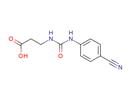 Molecular Structure of 74390-15-1 (N-(4-cyanophenyl)-N'-(2-carboxyethyl)urea)