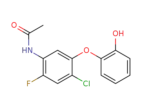 Molecular Structure of 344420-61-7 (N-[4-chloro-2-fluoro-5-(2-hydroxyphenoxy)phenyl]acetamide)