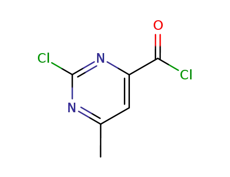 Molecular Structure of 306960-81-6 (4-Pyrimidinecarbonyl chloride, 2-chloro-6-methyl- (9CI))
