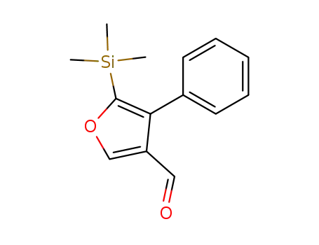 Molecular Structure of 141293-91-6 (3-Furancarboxaldehyde, 4-phenyl-5-(trimethylsilyl)-)