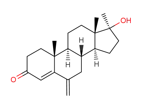 Molecular Structure of 80126-38-1 (17β-hydroxy-17α-methyl-6-methyleneandrost-4-en-3-one)
