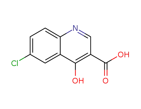 Molecular Structure of 35973-14-9 (6-CHLORO-4-HYDROXYQUINOLINE-3-CARBOXYLIC ACID)