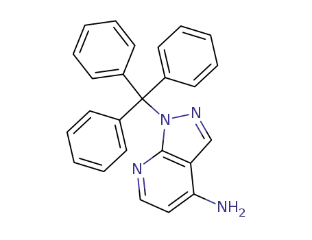 Molecular Structure of 173898-23-2 (1H-Pyrazolo[3,4-b]pyridin-4-amine, 1-(triphenylmethyl)-)