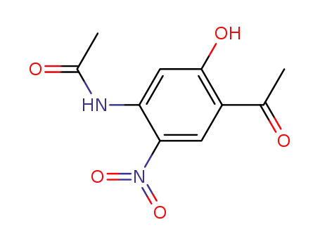 Molecular Structure of 6607-96-1 (N-(4-acetyl-5-hydroxy-2-nitrophenyl)acetaMide)