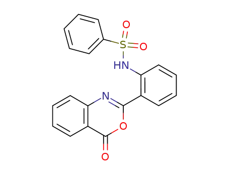 Molecular Structure of 10128-51-5 (Benzenesulfonamide, N-[2-(4-oxo-4H-3,1-benzoxazin-2-yl)phenyl]-)