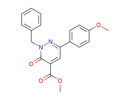 Molecular Structure of 243861-75-8 (2-benzyl-4-methoxycarbonyl-6-(4-methoxyphenyl)-2H-pyridazin-3-one)