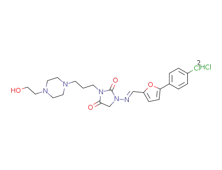 1-(((5-(4-Chlorophenyl)-2-furanyl)-methylene)amino)-3-(3-(4-(2-hydroxyethyl)-1-piperazinyl)propyl)-2,4-imidazolidinedione dihydrochloride