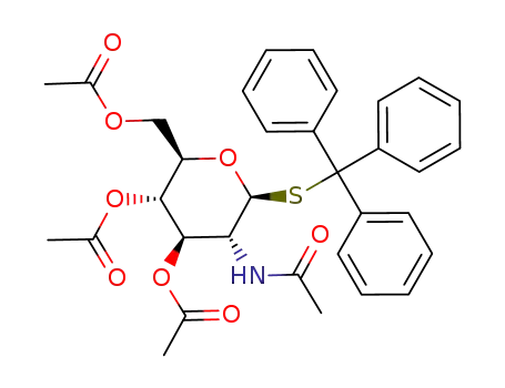 triphenylmethyl 2-acetamido-3,4,6-tri-O-acetyl-2-deoxy-1-thio-β-D-glucopyranoside
