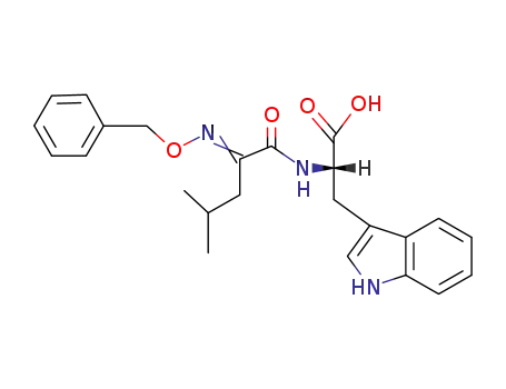 Molecular Structure of 131828-11-0 (L-Tryptophan, N-[4-methyl-1-oxo-2-[(phenylmethoxy)imino]pentyl]-)