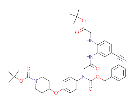 4-[4-[N-Benzyloxycarbonyl-N-(2-tert-butoxycarbonylmethylamino-5-cyanophenyl)carbamoylmethylamino]phenoxy]piperidine-1-carboxylic Acid tert-Butyl Ester