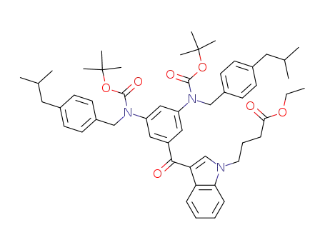 1H-Indole-1-butanoic acid,
3-[3,5-bis[[(1,1-dimethylethoxy)carbonyl][[4-(2-methylpropyl)phenyl]meth
yl]amino]benzoyl]-, ethyl ester