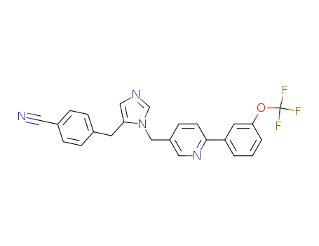 1-(2-(3-Trifluoromethoxyphenyl)-pyrid-5-ylmethyl)-5-(4-cyanobenzyl)imidazole