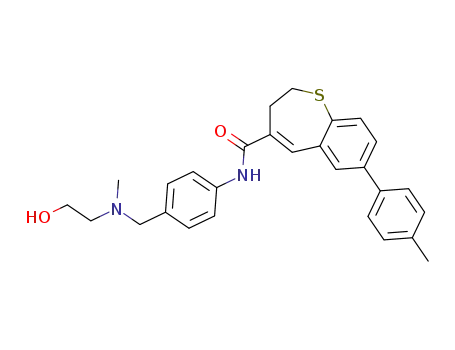N-(4-(N-(2-hydroxyethyl)-N-methyl)aminomethyl)phenyl-7-(4-methylphenyl)-2,3-dihydro-1-benzothiepine-4-carboxamide