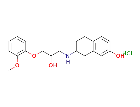 N-(7-hydroxy-1,2,3,4-tetrahydronaphth-2-yl)-2-hydroxy-3-(2-methoxyphenoxy)propanamine hydrochloride