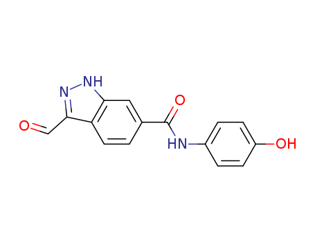 1H-Indazole-6-carboxamide, 3-formyl-N-(4-hydroxyphenyl)-