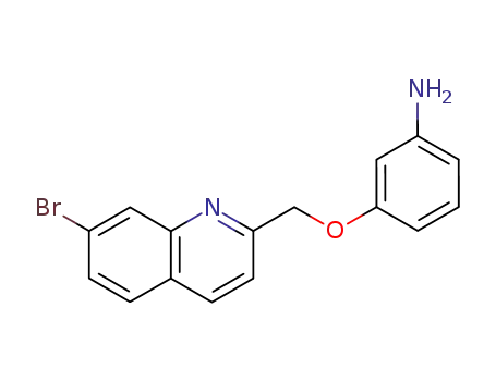 Molecular Structure of 168083-22-5 (3-(7-bromo-2-quinolinylmethoxy)aniline)