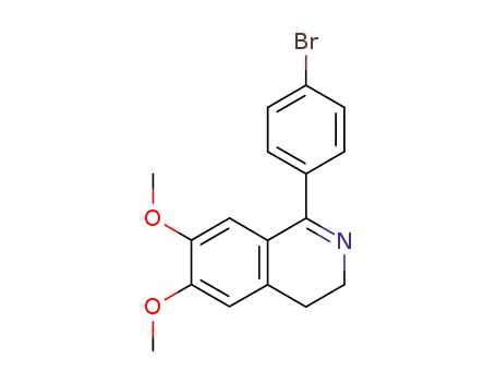 Molecular Structure of 62333-71-5 (Isoquinoline, 1-(4-bromophenyl)-3,4-dihydro-6,7-dimethoxy-)