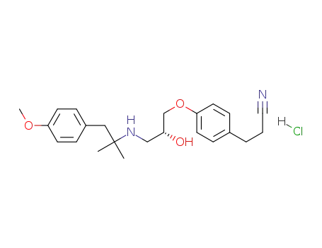 (R)-1-[1,1-Dimethyl-2(4-methoxyphenyl)ethylamino]-3-[(4-(2-cyano)ethyl)phenoxy]-propan-2-ol Hydrochloride Salt