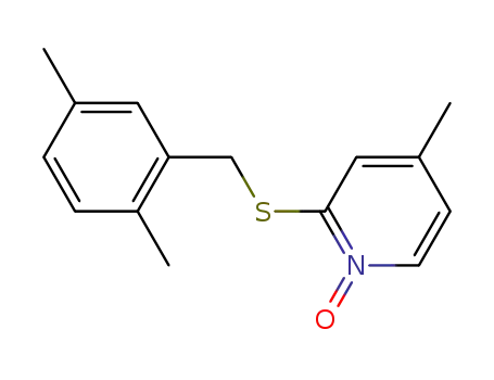 Molecular Structure of 81167-67-1 (Pyridine, 2-[[(2,5-dimethylphenyl)methyl]thio]-4-methyl-, 1-oxide)