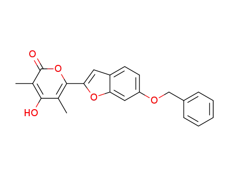 6-(6-(benzyloxy)benzofuran-2-yl)-3,5-dimethyl-4-hydroxy-2H-pyran-2-one