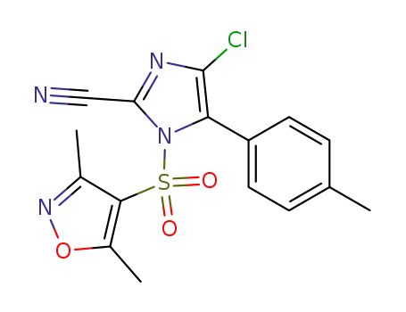 4-chloro-1-(3,5-dimethylisoxazol-4-yl-sulphonyl)-5-(4-tolyl)-imidazole-2-carbonitrile