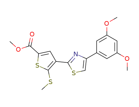 methyl 4-[4-(3,5-dimethoxyphenyl)(1,3-thiazol-2-yl)]-5-methylthiothiophene-2-carboxylate