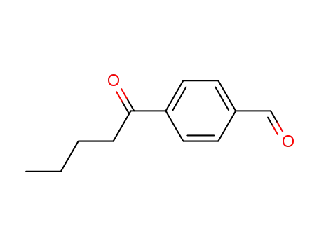Molecular Structure of 61363-43-7 (Benzaldehyde, 4-(1-oxopentyl)-)