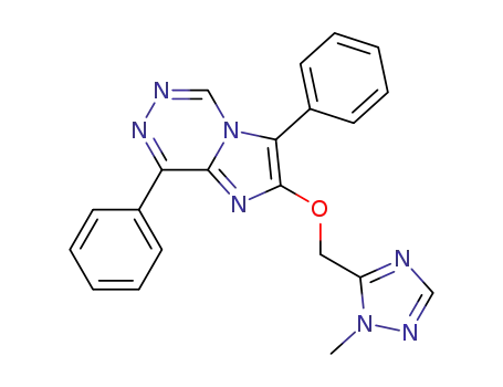 Molecular Structure of 327985-35-3 (3,8-diphenyl-2-(2-methyl-2H-[1,2,4]triazol-3-ylmethoxy)imidazo[1,2-d][1,2,4]triazine)