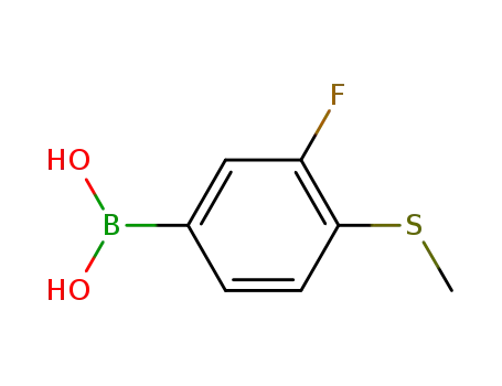Molecular Structure of 221030-80-4 (3-Fluoro-4-(methylthio)phenylboronic acid)