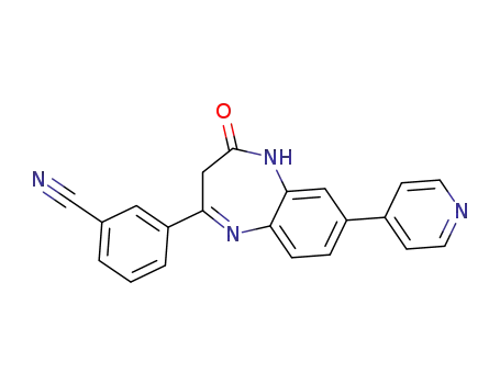 3-(4-Oxo-7-pyridin-4-yl-4,5-dihydro-3H-benzo[b][1,4]diazepin-2-yl)-benzonitrile