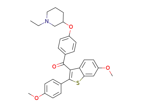 6-Methoxy-2-(4-Methoxyphenyl)-3-(4-[1-Ethylpiperidin-3-oxy]benzoyl)benzo[b]thiophene
