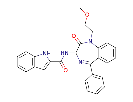 (3RS)-1,3-dihydro-3-(2-indolylcarbonylamino)-5-phenyl-1-(2-methoxyethyl)-2H-1, 4-benzodiazepine-2-one