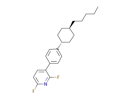 Molecular Structure of 136466-93-8 (2,6-difluoro-3-[4-(trans-4-pentylcyclohexyl)phenyl]-pyridine)