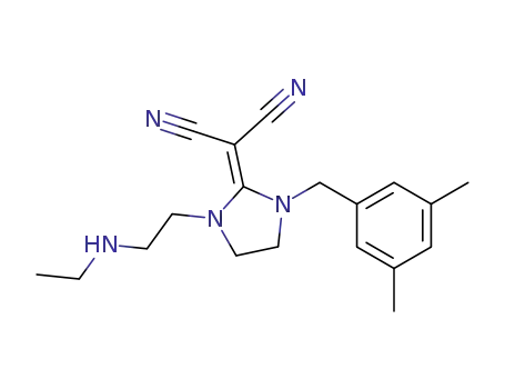 1-{2-(N-Ethylamino)ethyl}-3-(3,5-dimethylbenzyl)-2-imidazolidinylidenepropanedinitrile
