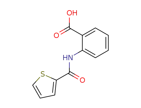 Molecular Structure of 33405-06-0 (2-[(THIEN-2-YLCARBONYL)AMINO]BENZOIC ACID)