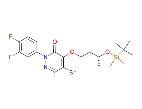 (R)-2-(3,4-difluorophenyl)-4-[3-(tert-butyldimethylsiloxy)-1-butoxy]-5-bromo-3(2H)-pyridazinone